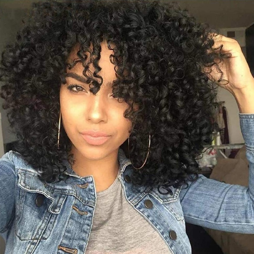 Wig Curly Kinky Spiral Hair Wig Heat Resistant